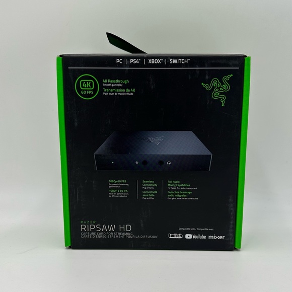NEW Razer Ripsaw HD Game Streaming Capture Card: 4K Passthrough, 1080P 60FPS Rec - Picture 2 of 15